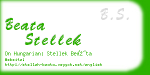 beata stellek business card